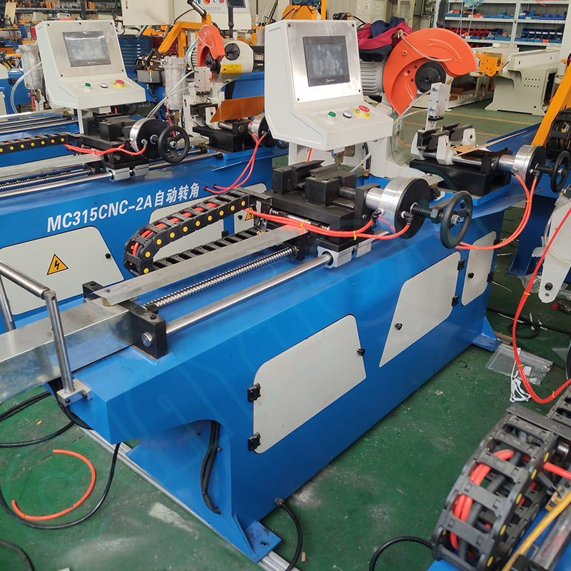 pipe cutting machine automatic corner angle cutting machine 45-90° automatic rotation cnc